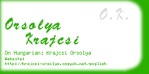 orsolya krajcsi business card